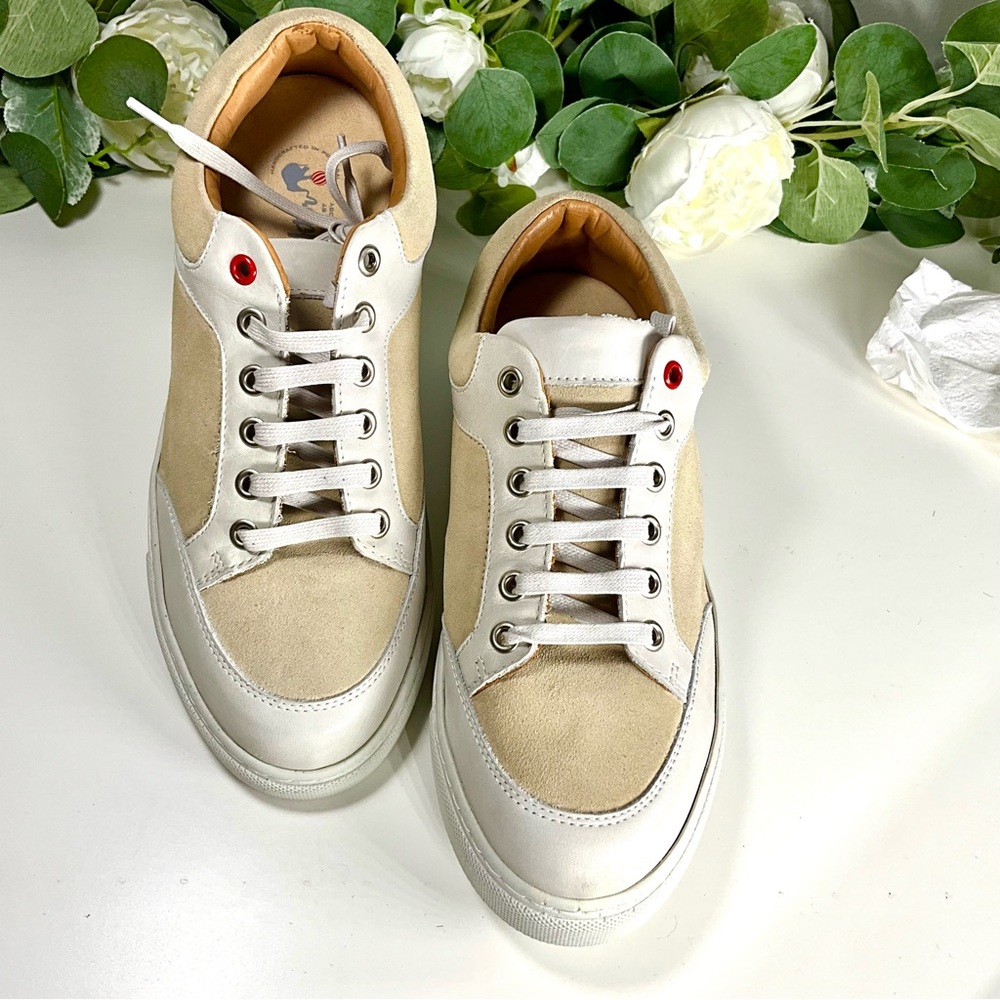 Viktor Women Beige Sneaker Hidden Rocker Bottom Comfort by Technology Size 9.5 M